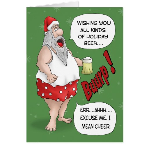 Funny Christmas Cards: Santa Relaxed