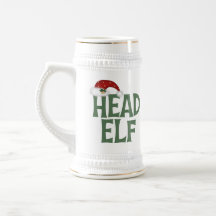 Funny Christmas Elf Beer Stein Mug