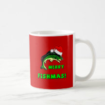 Funny Christmas fishing Mug