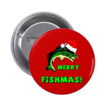 Funny Christmas fishing Pins