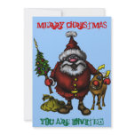 Funny Christmas invitation card