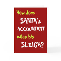Funny Christmas Joke Card for Accountant or Client cards