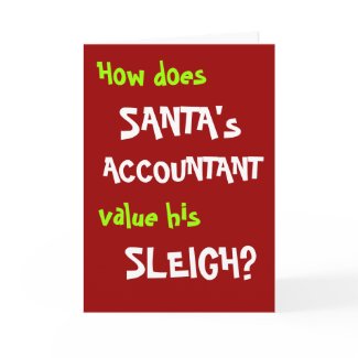 Funny Christmas Joke Card for Accountant or Client card