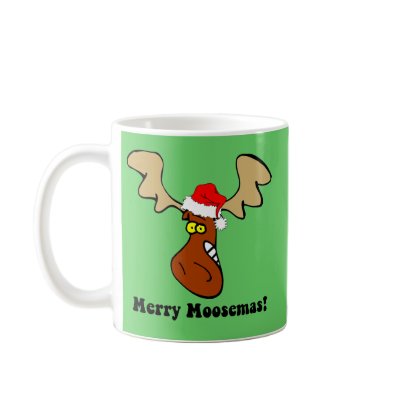 Funny Christmas moose Mugs