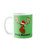 Funny Christmas moose mugs