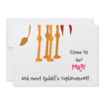 Funny Christmas Party Invitation Card (Camel)
