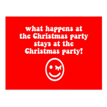 Funny Christmas party Post Cards