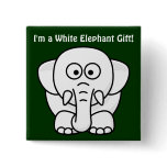 Funny Christmas Present: Real White Elephant Gift! buttons