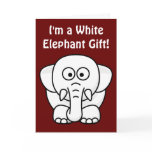 Funny Christmas Present: Real White Elephant Gift! cards