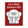 Funny Christmas Present: Real White Elephant Gift! Postcards