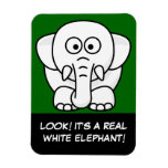 Funny Christmas Present: Real White Elephant Gift! Flexible Magnets