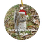 Funny Christmas Squirrel Ornament