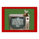 Funny Christmas television Christmas cards
