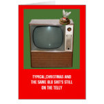 Funny Christmas television Christmas cards