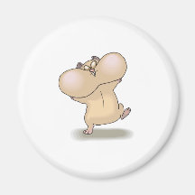 funny chubby cheeks hamster fridge magnet