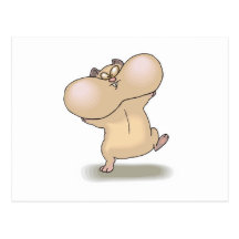 funny chubby cheeks hamster postcards