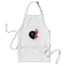 funny close up pink flamingo apron
