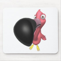 funny close up pink flamingo mouse pads
