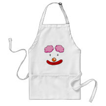 Funny clown face apron