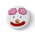 Funny clown face buttons