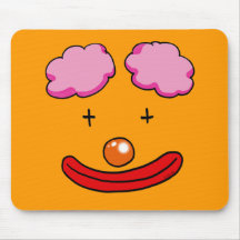 Funny clown face mousemat