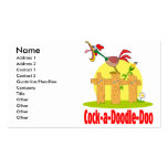 funny cock a doodle doo roster crowing business card template