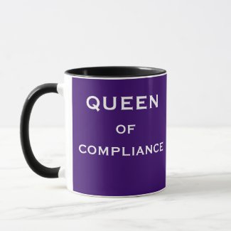 Funny Compliance Job Title & Female Boss Name mug