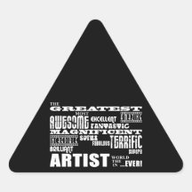 Funny Cool Artists Birthdays : Greatest Artist Triangle Sticker