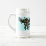 Funny cool flying guy beer mug