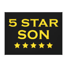 Funny Cool Gifts : Five Star Son Stretched Canvas Prints