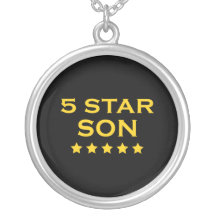 Funny Cool Gifts : Five Star Son Custom Necklace