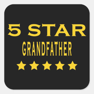 Funny Cool Grandfathers : Five Star Grandfather Stickers