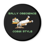 Funny Corgi Rally-o Cartoon Refrigerator Magnet