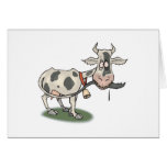 funny cow biting tail cards