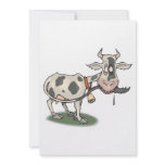 funny cow biting tail invitations