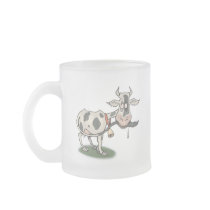 funny cow biting tail coffee mug