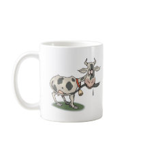 funny cow biting tail coffee mugs