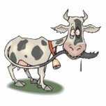 funny cow biting tail photo sculptures