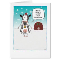 Funny cow Christmas card: Heifer self ...