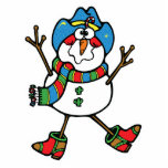 funny cowboy snowman photo sculptures