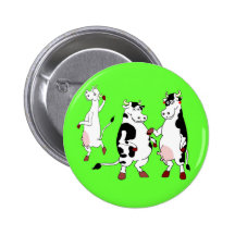Funny cows cartoon buttons