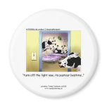 Funny Cows:Novelty Magnet: "Pasteur Bedtime"