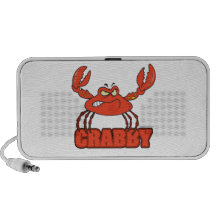funny crabby red crab with an attitude iPhone speakers