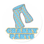 Funny Cranky Pants Design stickers