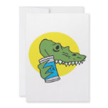 funny crocodile with beer invitations