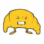 funny croissant cartoon character photo sculptures