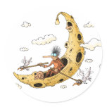 funny cruising the moon sticker