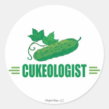 Funny Cucumber Round Sticker