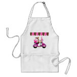 Funny Cupcake Scooter Girl Bakery Apron