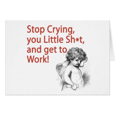 Funny Cupid Anti-Vday Card Cards by antivalentinesday